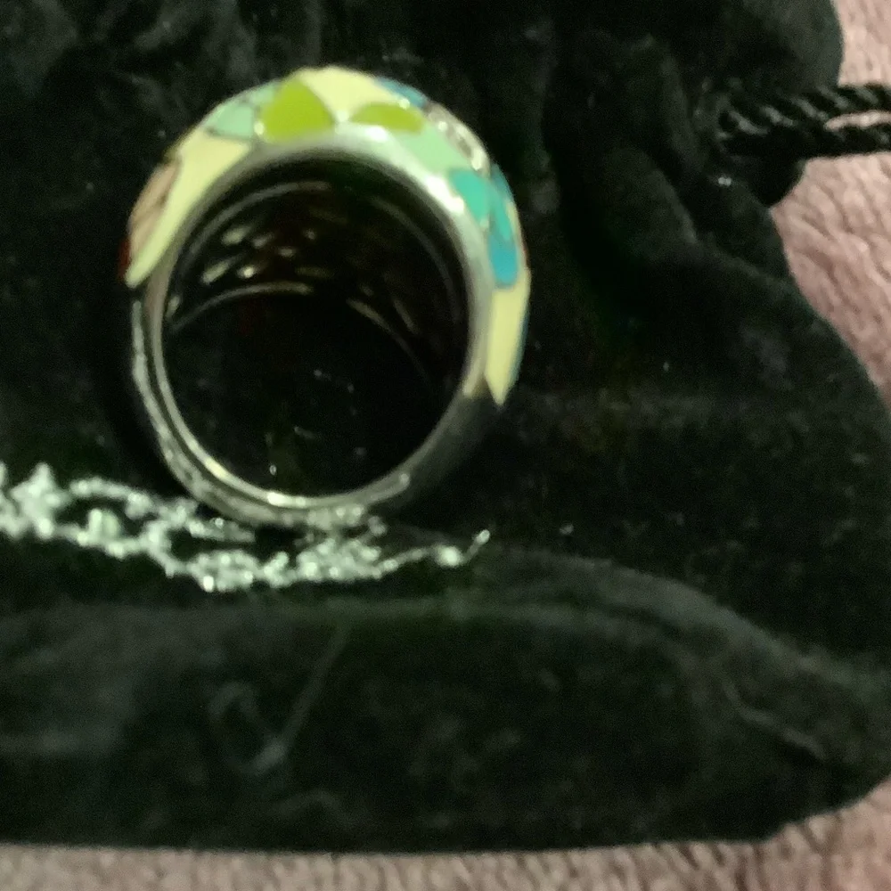 Vibrant Multicolor Butterfly Ring - Picture 4 of 6